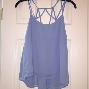 Strappy blue tank